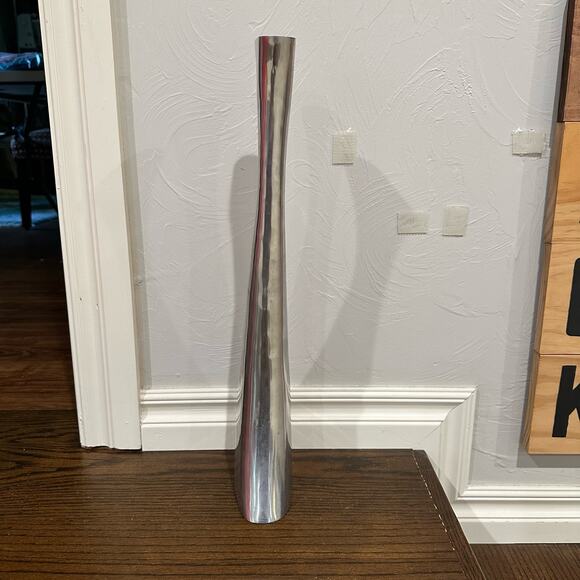 Extra Tall Pewter Bud Vase 19 inch by Armel Interprise - Picture 5 of 12